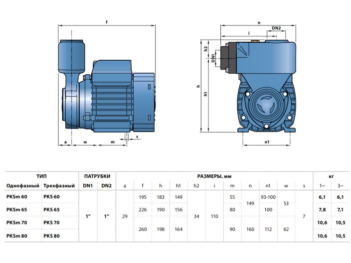 Поверхностный насос Pedrollo PKSm 60 купить в интернет-магазине «НасосВДом» Киев Украина