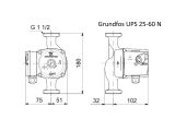 Циркуляционный насос Grundfos UPS 25-60 N 180 96913085 купить в интернет-магазине «НасосВДом» Киев Украина