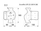 Циркуляційний насос Grundfos UPS 32-100 N 180 (95906489) купити в інтернет-магазині «НасосВДом» Київ Україна
