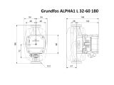 Насос циркуляційний Grundfos ALPHA1 L 32-60 180 (99160590) купити в інтернет-магазині «НасосВДом» Київ Україна
