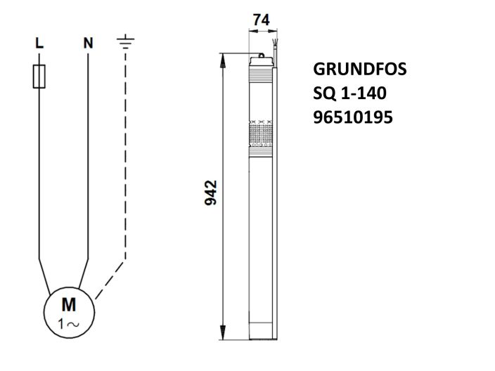 Насос для скважины Grundfos SQ1-140 1,55кВт 96510195 купить в интернет-магазине «НасосВДом» Киев Украина