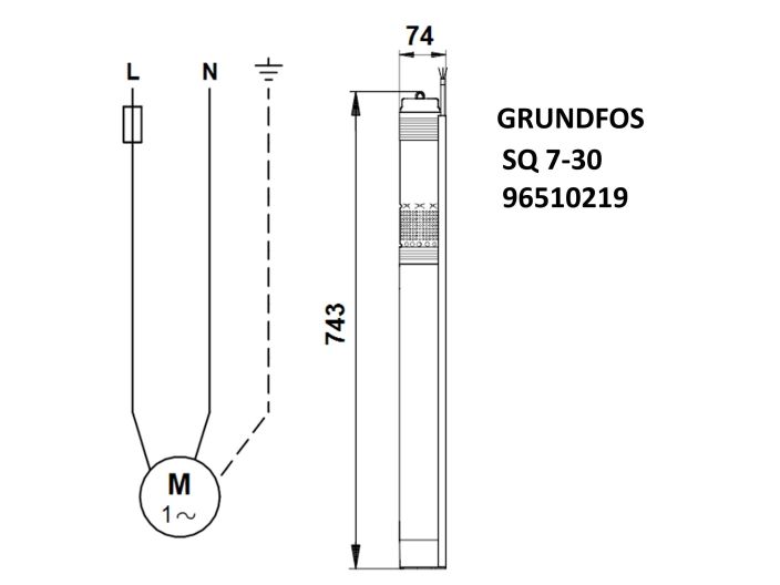 Насос для свердловини Grundfos SQ7-30 1,15кВт 96510219 купити в інтернет-магазині «НасосВДом» Київ Україна