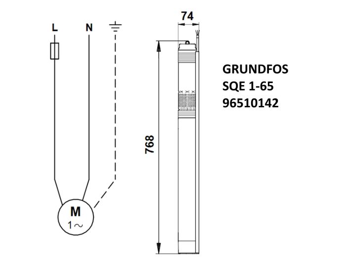 Насос для свердловини Grundfos SQE1-65 0,7кВт 96510142 купити в інтернет-магазині «НасосВДом» Київ Україна