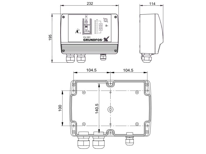 Блок управления GRUNDFOS CU301 в сборе 96436753 купить в интернет-магазине «НасосВДом» Киев Украина