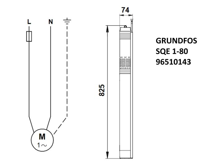 Насос для скважины Grundfos SQE1-80 1,15кВт 96510143 купить в интернет-магазине «НасосВДом» Киев Украина