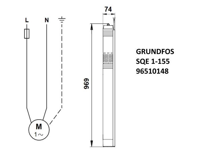 Насос для свердловини Grundfos SQE1-155 1,85кВт 96510148 купити в інтернет-магазині «НасосВДом» Київ Україна
