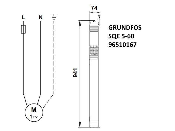 Насос для свердловини Grundfos SQE 5-60 1,55 кВт 96510167 купити в інтернет-магазині «НасосВДом» Київ Україна