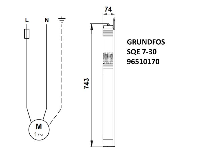 Насос для скважины Grundfos SQE 7-30 1,15 кВт 96510170 купить в интернет-магазине «НасосВДом» Киев Украина