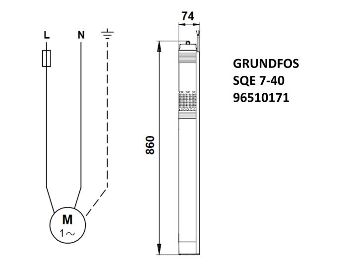 Насос для скважины Grundfos SQE7-40 1,55кВт 96510171 купить в интернет-магазине «НасосВДом» Киев Украина