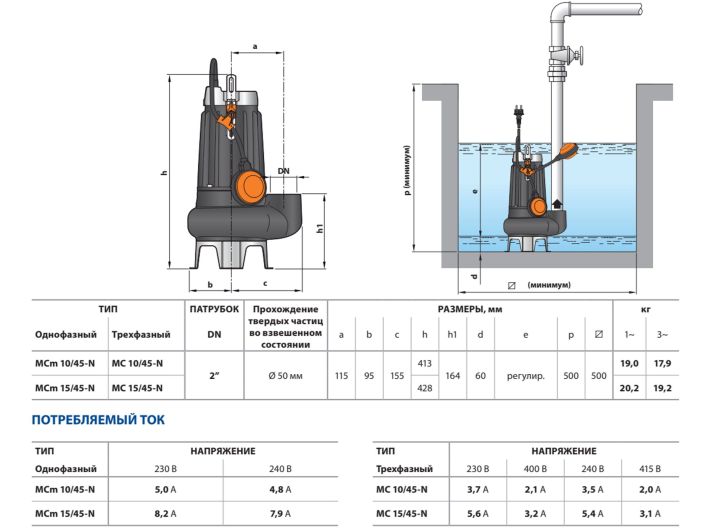 Насос для дренажа Pedrollo MCm10/45 купить в интернет-магазине «НасосВДом» Киев Украина