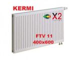 Радиатор отопления Kermi FTV (FKV) 11 400x600 (нижнее подключение) Kermi купить в интернет-магазине «НасосВДом» Киев Украина