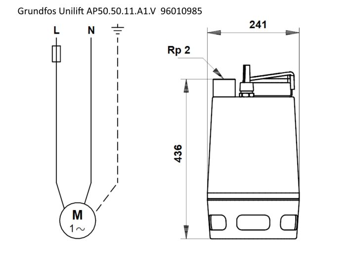 Насос для дренажа Grundfos Unilift AP50.50.11.A1.V (96010985) купить в интернет-магазине «НасосВДом» Киев Украина