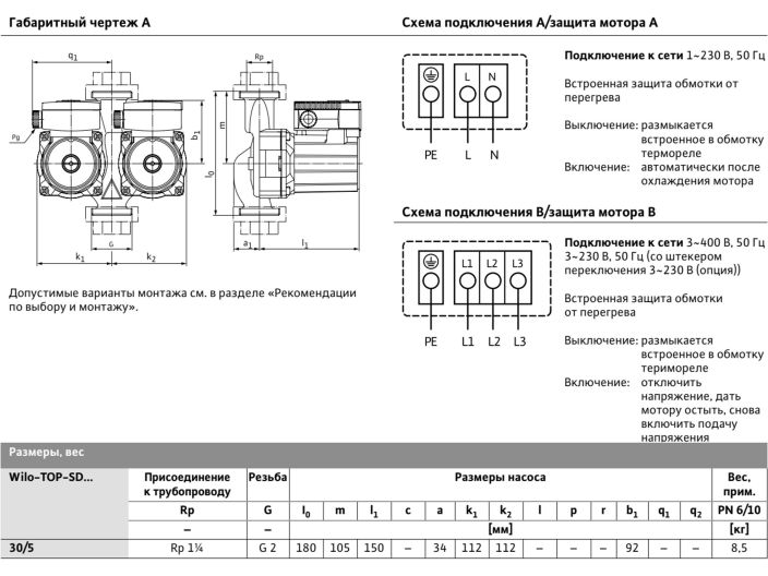 Насос здвоєний циркуляційний Wilo TOP-SD 30/5 EM 1х230V купити в інтернет-магазині «НасосВДом» Київ Україна