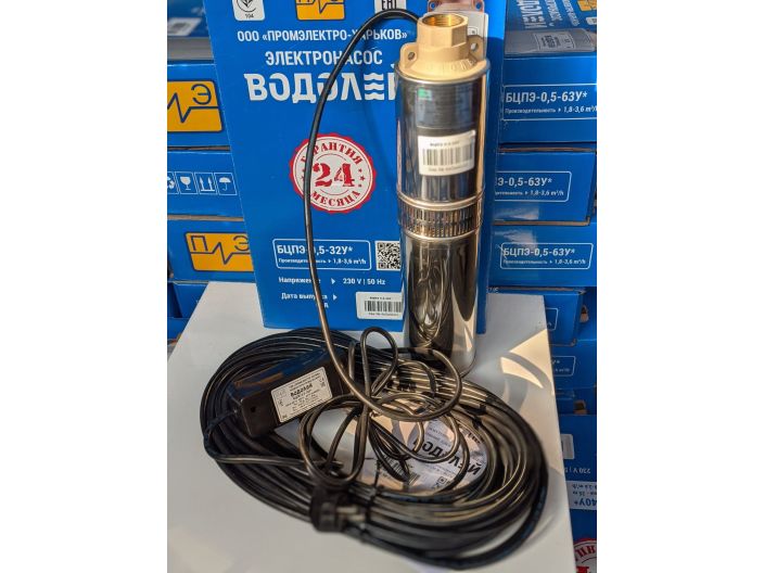 Водолій БЦПЕ 0,5-32У d 105мм кабель 32м купити в інтернет-магазині «НасосВДом» Київ Україна