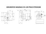 Регулируемый циркуляционный насос GRUNDFOS MAGNA3 25-120  180 PN10 97924248 купить в интернет-магазине «НасосВДом» Киев Украина