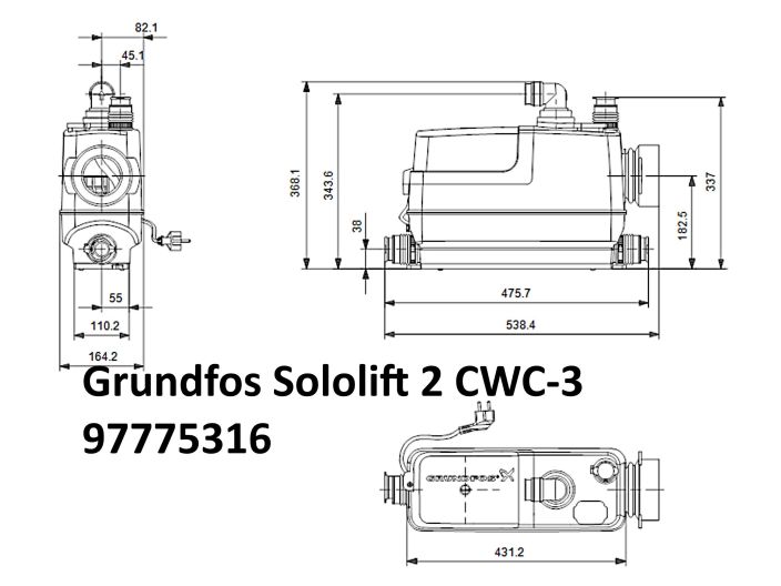 Grundfos Sololift2 CWC-3 97775316 купить в интернет-магазине «НасосВДом» Киев Украина