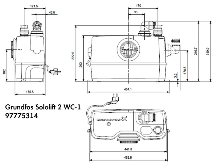 Sololift2 WC-1 97775314 купити в інтернет-магазині «НасосВДом» Київ Україна
