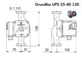Циркуляционный насос Grundfos UPS 25-40 130 (99150118) купить в интернет-магазине «НасосВДом» Киев Украина