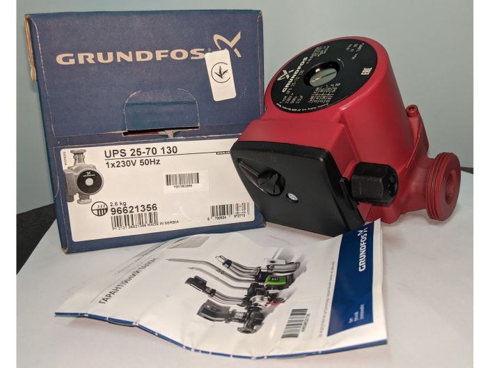Циркуляційний насос Grundfos UPS 25-70 130 (96621356) купити в інтернет-магазині «НасосВДом» Київ Україна