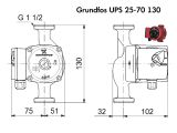 Циркуляционный насос Grundfos UPS 25-70 130 (96621356) купить в интернет-магазине «НасосВДом» Киев Украина