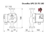 Циркуляційний насос Grundfos UPS 25-70 180 (96621354) купити в інтернет-магазині «НасосВДом» Київ Україна