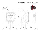 Циркуляційний насос Grundfos UPS 25-80 180 (95906429) купити в інтернет-магазині «НасосВДом» Київ Україна