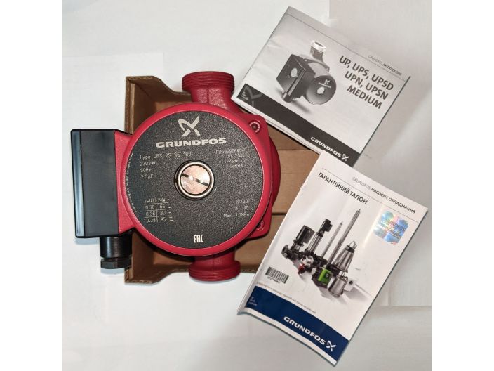 Циркуляционный насос Grundfos UPS 25-55 180 (95906404) купить в интернет-магазине «НасосВДом» Киев Украина