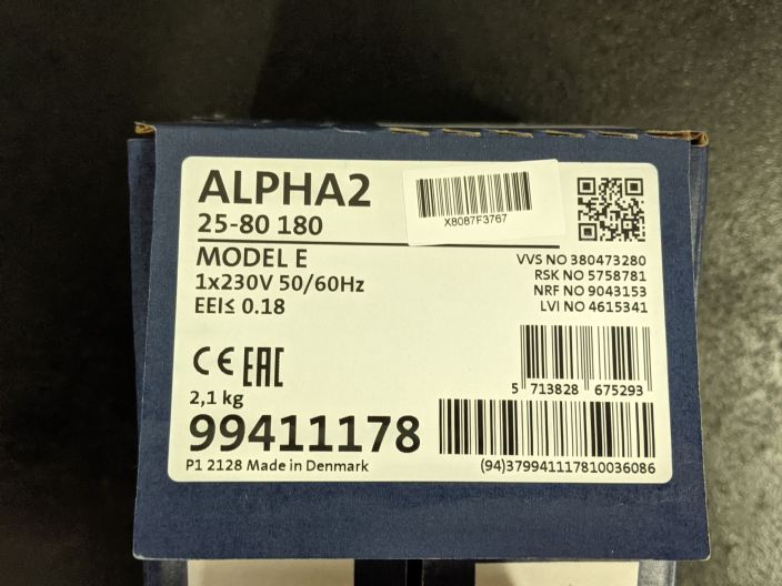 Циркуляційний насос Grundfos ALPHA2 25-80 180 (99411178) купити в інтернет-магазині «НасосВДом» Київ Україна