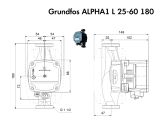Насос циркуляционный Grundfos ALPHA1 L 25-60 180 (99160584) купить в интернет-магазине «НасосВДом» Киев Украина