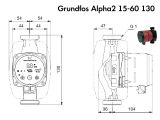 Циркуляційний насос Grundfos Alpha2 15-60 130 (99411114) купити в інтернет-магазині «НасосВДом» Київ Україна