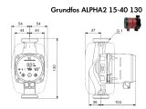Циркуляційний насос Grundfos ALPHA2 15-40 130 (99411107) купити в інтернет-магазині «НасосВДом» Київ Україна