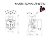 Циркуляционный насос Grundfos ALPHA2 32-60 180 99411221 купить в интернет-магазине «НасосВДом» Киев Украина