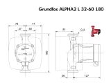 Циркуляционный насос Grundfos ALPHA2 L 32-60 180 (95047566) купить в интернет-магазине «НасосВДом» Киев Украина