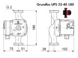 Циркуляционный насос Grundfos UPS 32-40 180 (98368439) с комплектом G 2х1 1/4 купить в интернет-магазине «НасосВДом» Киев Украина