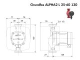 Циркуляционный насос Grundfos ALPHA2 L 25-60 130 (95047563) купить в интернет-магазине «НасосВДом» Киев Украина