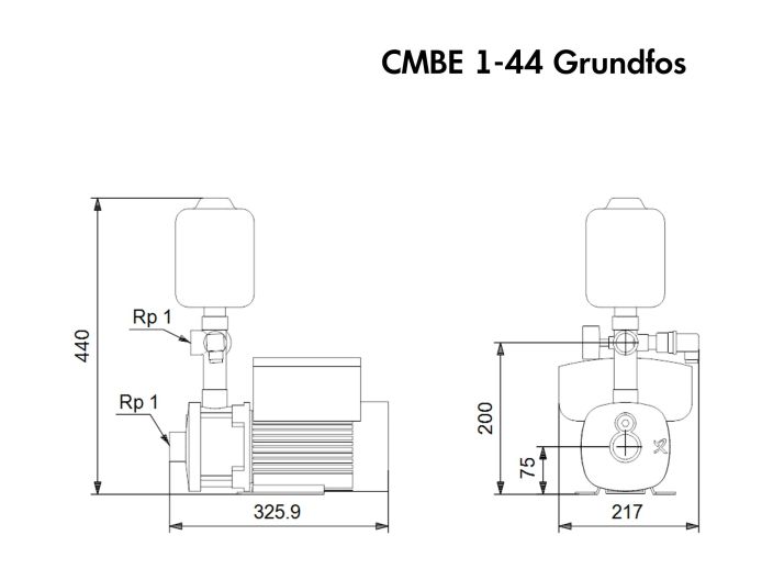 CMBE 1-44 Grundfos Насосна установка підвищення тиску 98374697 купити в інтернет-магазині «НасосВДом» Київ Україна