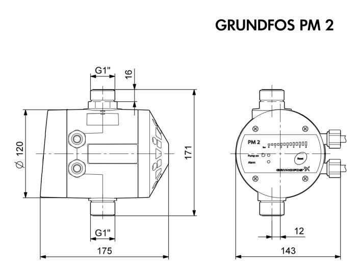 Pressure Manager PM2 (96848740) Реле давления с защитой от сухого хода купить в интернет-магазине «НасосВДом» Киев Украина