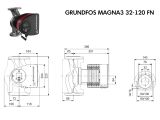 Регулируемый циркуляционный насос GRUNDFOS MAGNA3 32-120 FN 97924346 купить в интернет-магазине «НасосВДом» Киев Украина