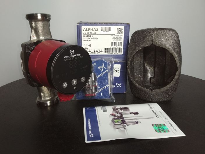 Циркуляционный насос Grundfos Alpha2 25-60 N 180 (99411424) купить в интернет-магазине «НасосВДом» Киев Украина