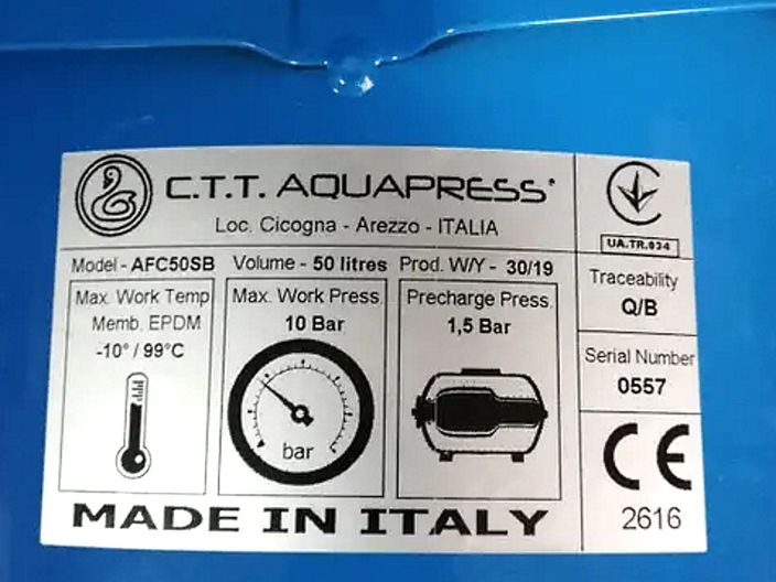 Розширювальний бак Aquapress AFC 50SB купити в інтернет-магазині «НасосВДом» Київ Україна