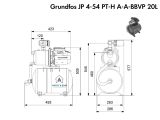 Насосна станція Grundfos JP 4-54 PT-H 20L BBVP (99463876) купити в інтернет-магазині «НасосВДом» Київ Україна