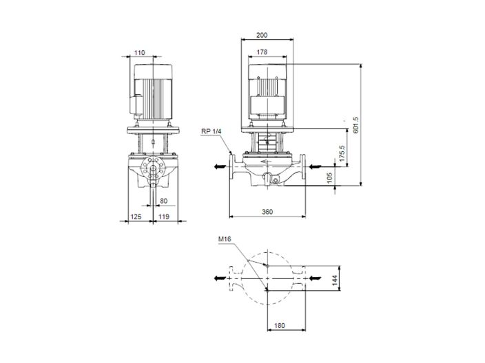 Grundfos TP 80-140/2 A-F-A-BQQE (96108465) купити в інтернет-магазині «НасосВДом» Київ Україна