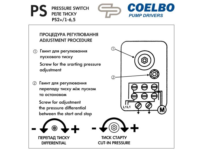 Реле давления PS2+/165,5 Coelbo купить в интернет-магазине «НасосВДом» Киев Украина