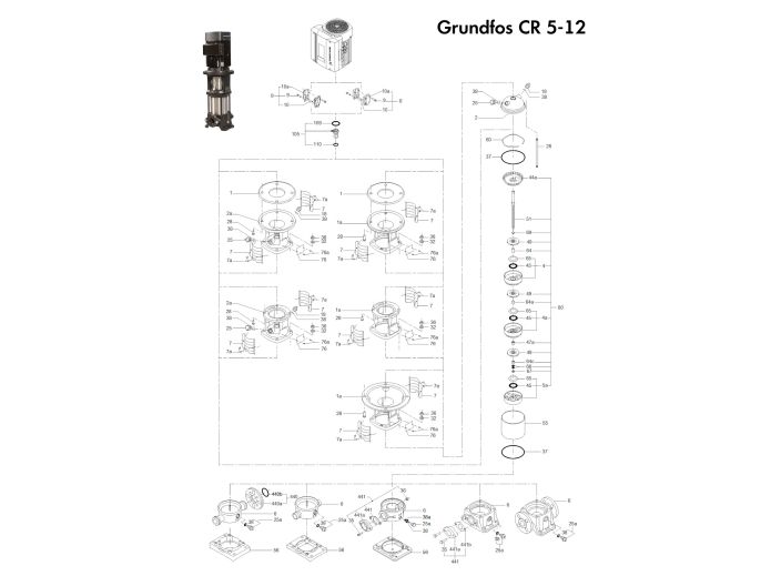 Детали износа Grundfos CR 1/3 96455097 купить в интернет-магазине «НасосВДом» Киев Украина