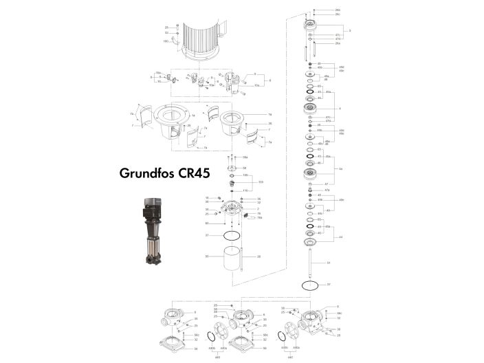 Детали износа Grundfos CR45 98497473 купить в интернет-магазине «НасосВДом» Киев Украина