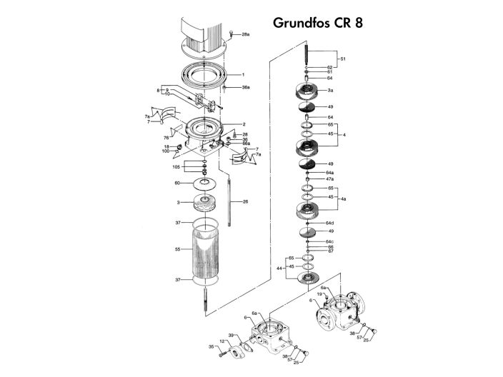 Втулки проміжні Grundfos CR 8 96535101 купити в інтернет-магазині «НасосВДом» Київ Україна