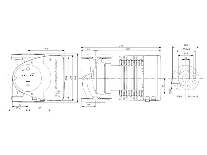 Регулируемый циркуляционный насос GRUNDFOS MAGNA1 65-100 F 99221373 купить в интернет-магазине «НасосВДом» Киев Украина