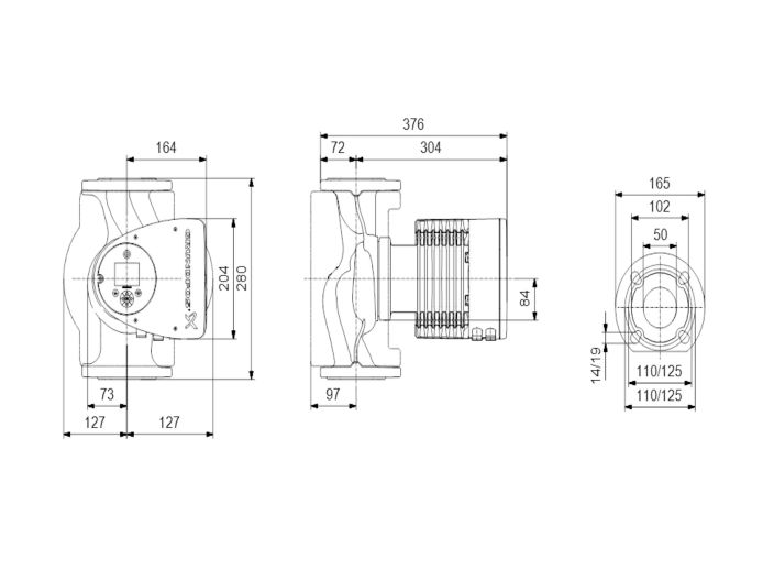 Регулируемый циркуляционный насос GRUNDFOS MAGNA3 50-150 F 97924285 купить в интернет-магазине «НасосВДом» Киев Украина
