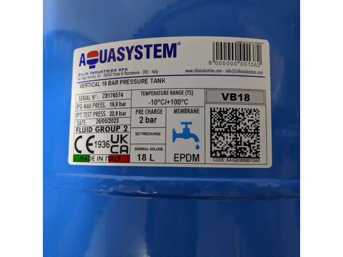 Гидроаккумулятор Aquasystem VB18 купить в интернет-магазине «НасосВДом» Киев Украина