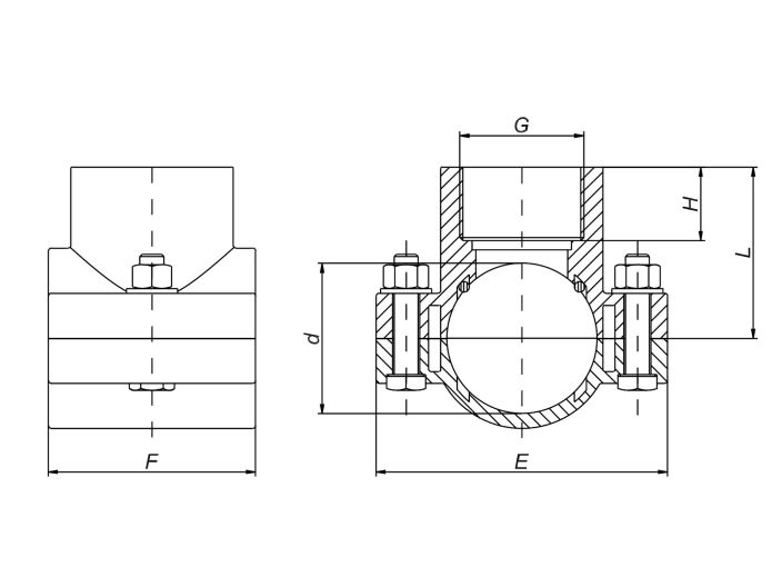 Хомут для врізки (1019) d32х1/2 купити в інтернет-магазині «НасосВДом» Київ Україна